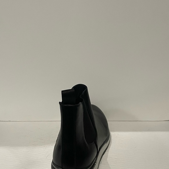 Duca boots chelsea casual sneakers black Atalian leather slip on main image 4